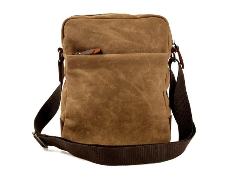Túi đeo chéo bằng vải bố unisex, túi xách da.