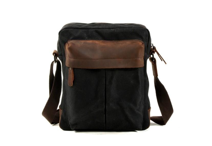 Túi đeo chéo bằng vải bố unisex, túi xách da.