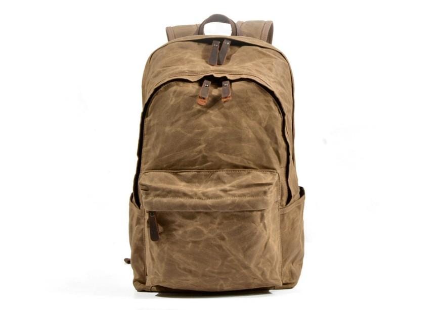 Balo da – vải canvas phối da – dành cho nữ – Đen – thủ công