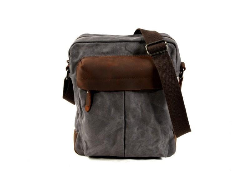Túi đeo chéo bằng vải bố unisex, túi xách da.