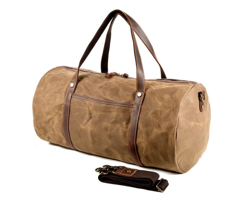 Bao da laptop – vải canvas phối da – Xanh lá – thủ công