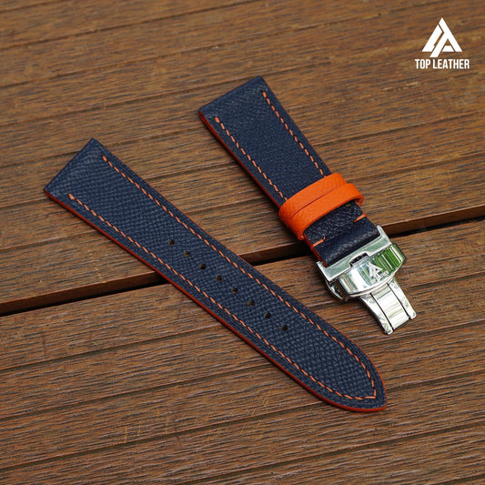 Dây Apple Watch – da Epsom – Xanh navy – cá nhân hóa, thủ công