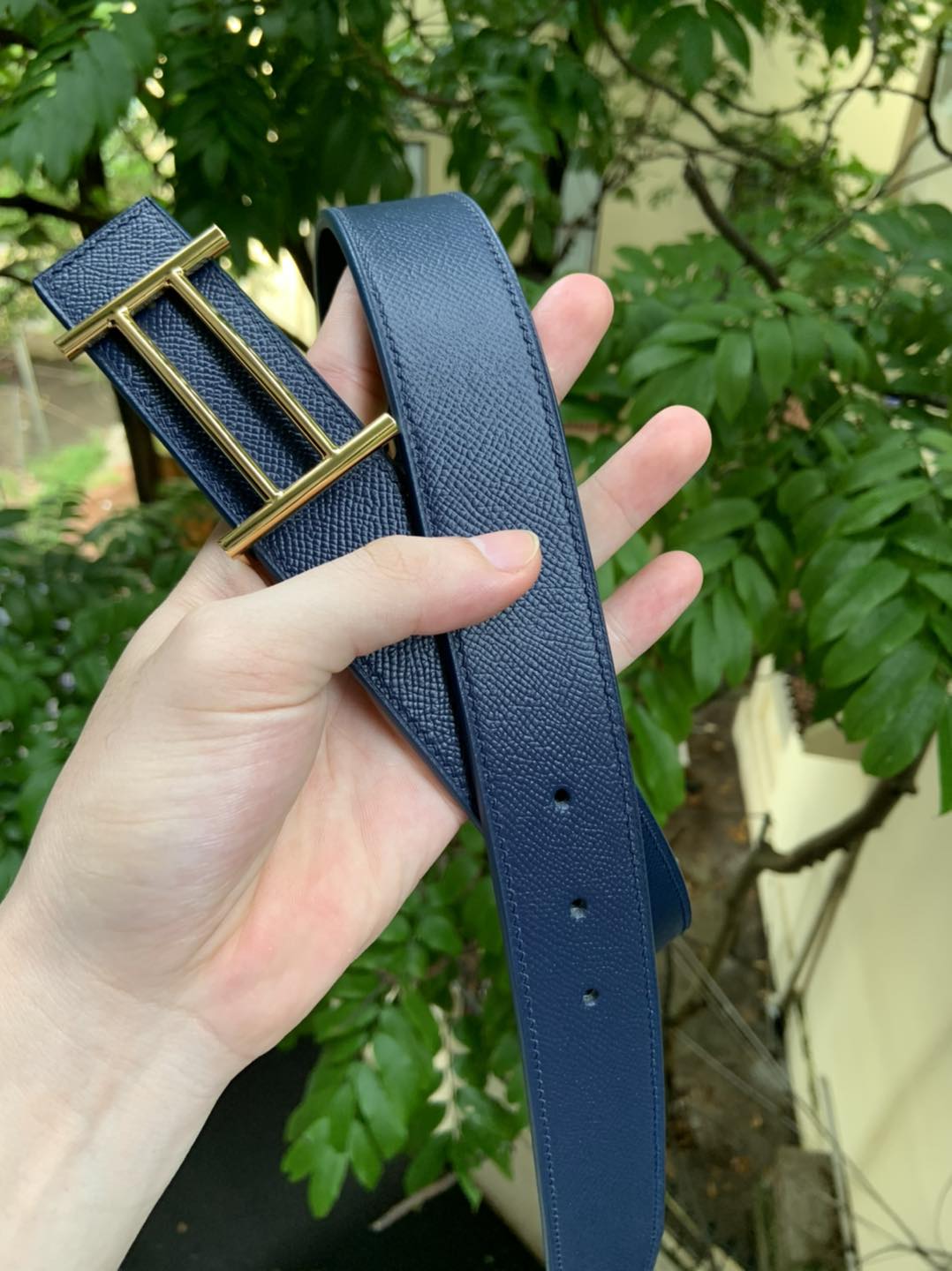Thắt lưng da bò nguyên tấm khâu tay 3