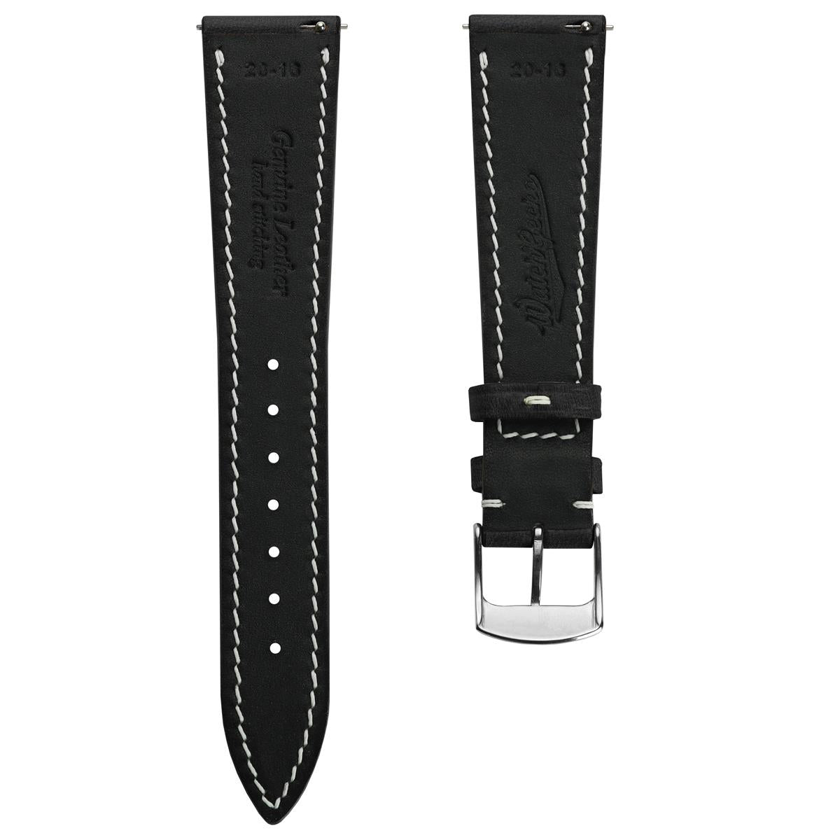 Dây đeo đồng hồ khâu tay thủ công chính hãng Horween Chromexcel® - Màu đen