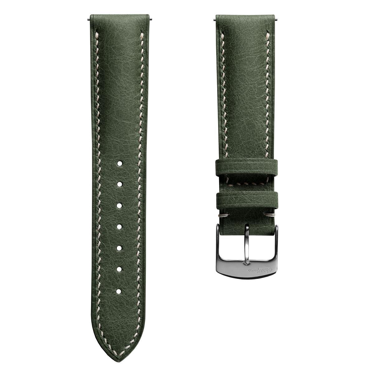 Lerano Tuscan Lederarmband với Polsterung trong trang phục Grün