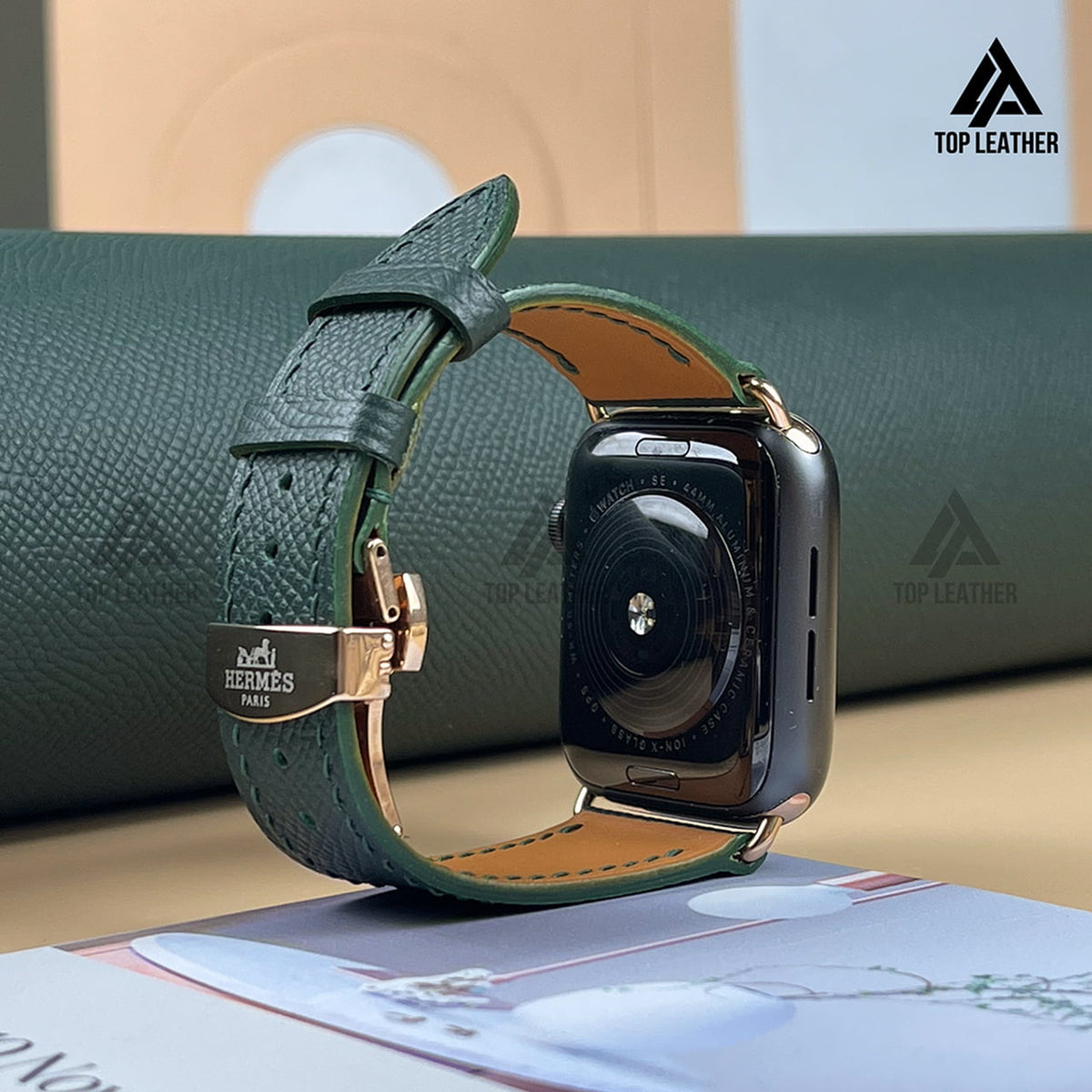 Dây đeo đồng hồ bằng da Epsom dành cho đồng hồ cơ - Màu xanh rêu EP2212
