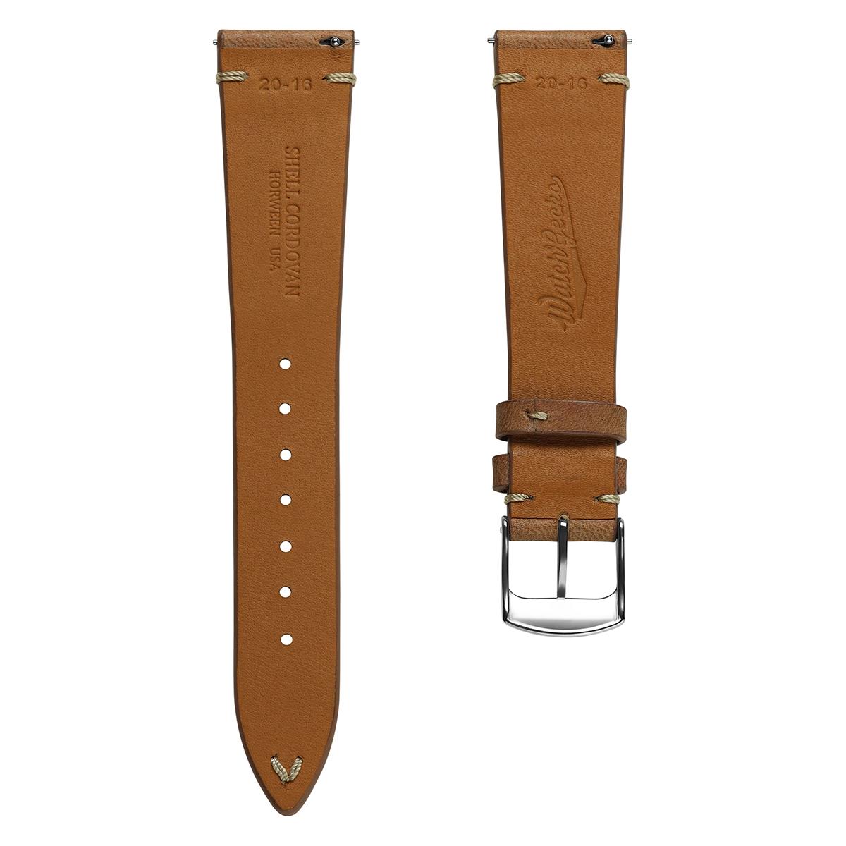 Dây đeo đồng hồ Newham Inverted Horween Shell Cordovan - Màu nâu đỏ