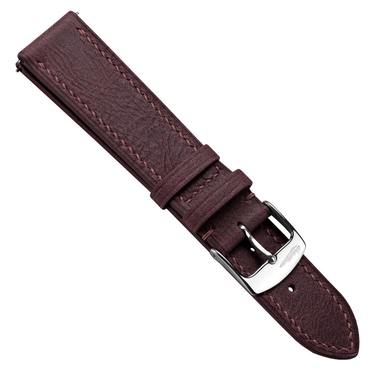 Vòng tay de Montre en Cuir Toscane Ravello Bordeaux Élégant et Confortable