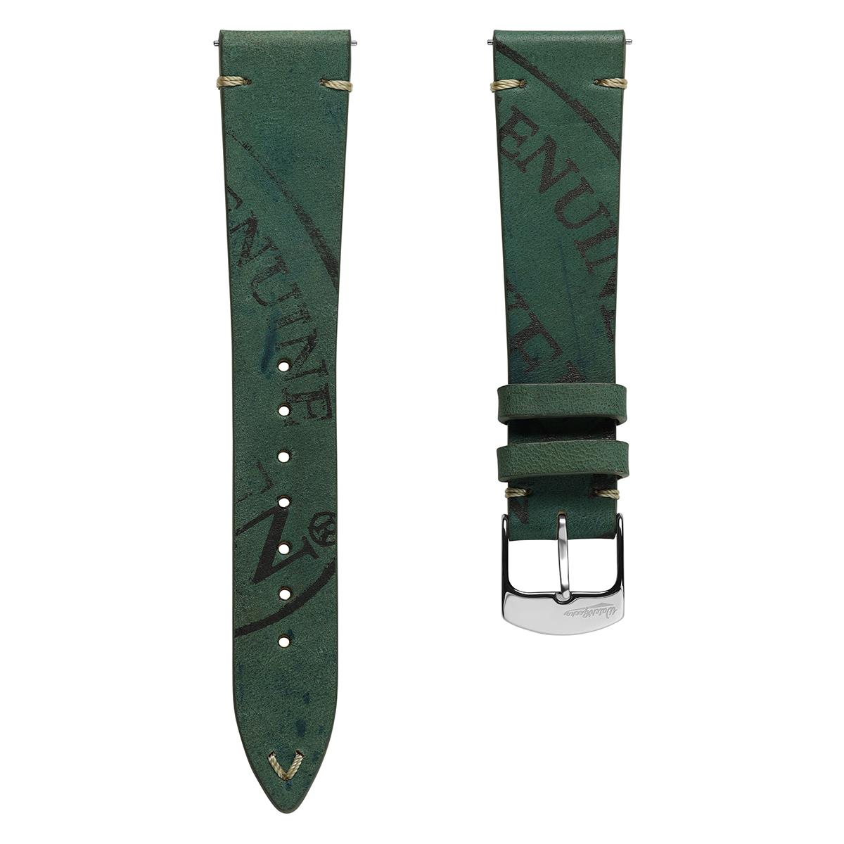 Dây đeo đồng hồ Newham Inverted Horween Shell Cordovan - Xanh lá cây đậm