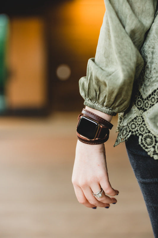 Dây đeo Apple Watch Triple Tour™ - Màu hạt dẻ