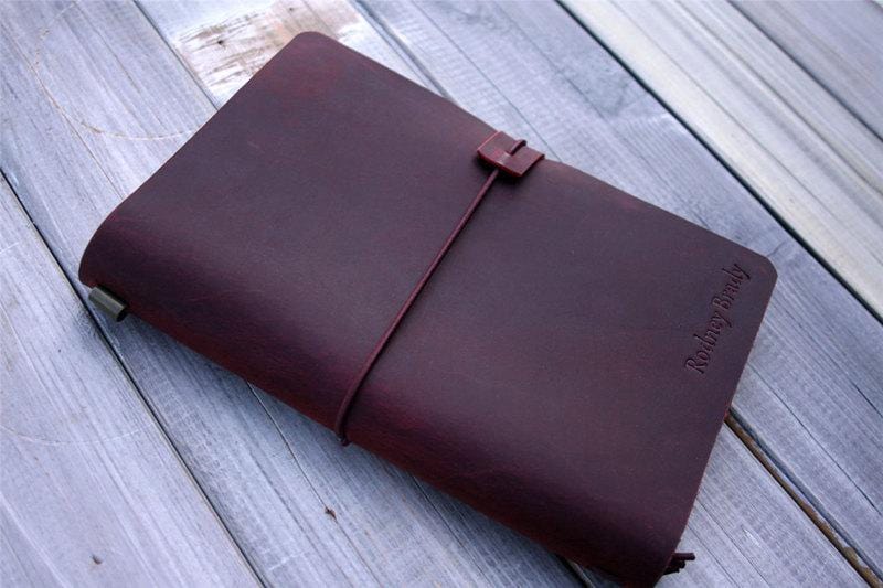 Sổ bìa da – cho A5 – Đỏ burgundy – cá nhân hóa