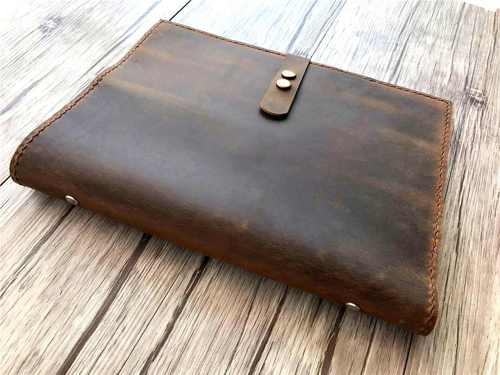 Bìa hồ sơ da – Nâu – cá nhân hóa, thủ công