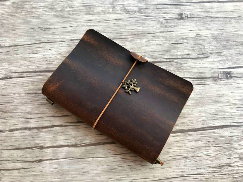 Sổ tay du lịch bằng da cá nhân hóa, kiểu hộ chiếu.