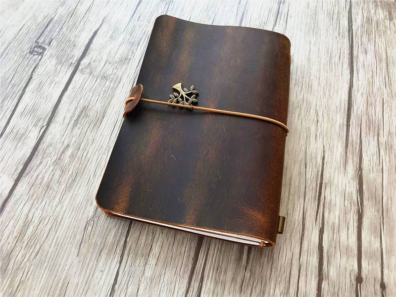 Sổ tay du lịch bằng da cá nhân hóa, kiểu hộ chiếu.