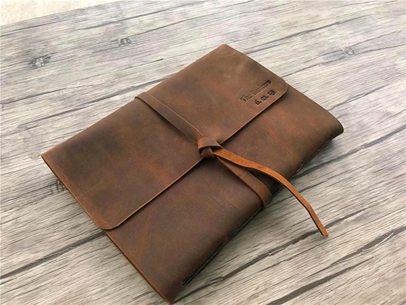 Album ảnh kỷ niệm du lịch làm bằng da thủ công theo yêu cầu, sách lưu niệm.