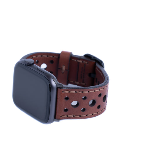 Dây đeo Apple Watch bằng da dành cho du lịch - Màu nâu trung bình