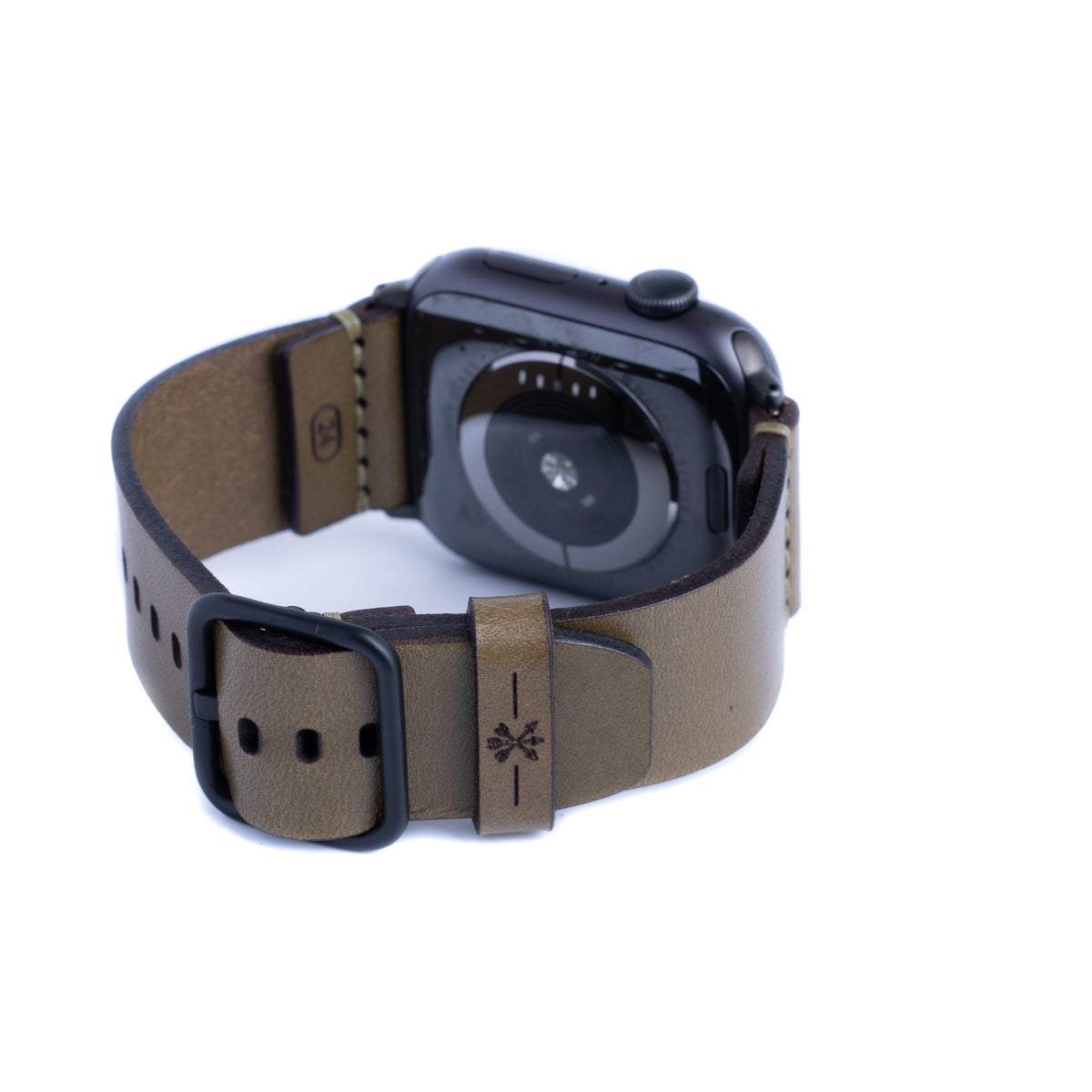Dây đeo Apple Watch đơn giản bằng da - Màu ô liu
