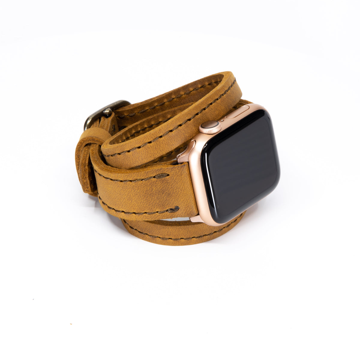 Dây Apple Watch – da nguyên tấm – Nâu thuốc lá