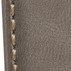 Vòng tay en cuir véritable rembourré Whitby - Gris foncé pastel