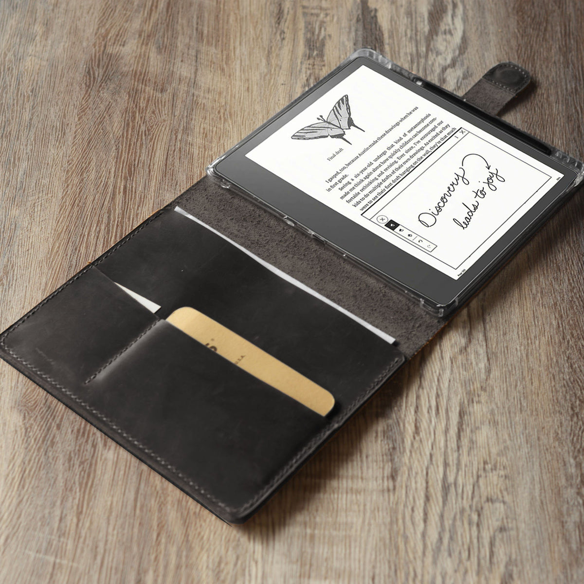 Étui en cuir cá nhân hóa cho Kindle Scribe - Cuir grafé de style thủ công - Modèle 606-SC