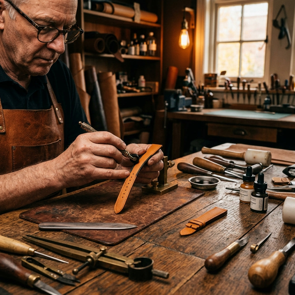 Dây Da Epsom Apple Watch Vàng Bò Hermès — 05 Nghệ Nhân Sơn Cạnh Fenice Mịn Màng