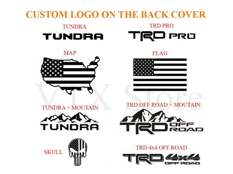 Bao da chìa khóa xe Toyota Tundra, mặt sau in logo tùy chỉnh, bảo vệ chìa khóa bằng da cho Toyota Tundra i-FORCE MAX 2024, phù hợp với Tacoma Tundra.