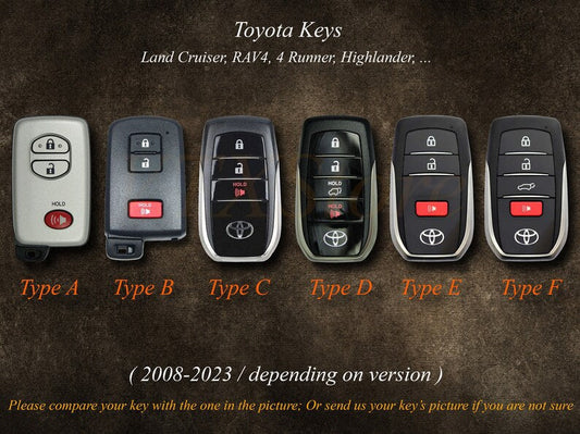 Tất cả các loại bao da cho Toyota Land Cruiser, vỏ chìa khóa cho chìa khóa không cần chìa khóa, vỏ điều khiển từ xa, chìa khóa thông minh Land Cruiser, quà tặng cho nam giới.