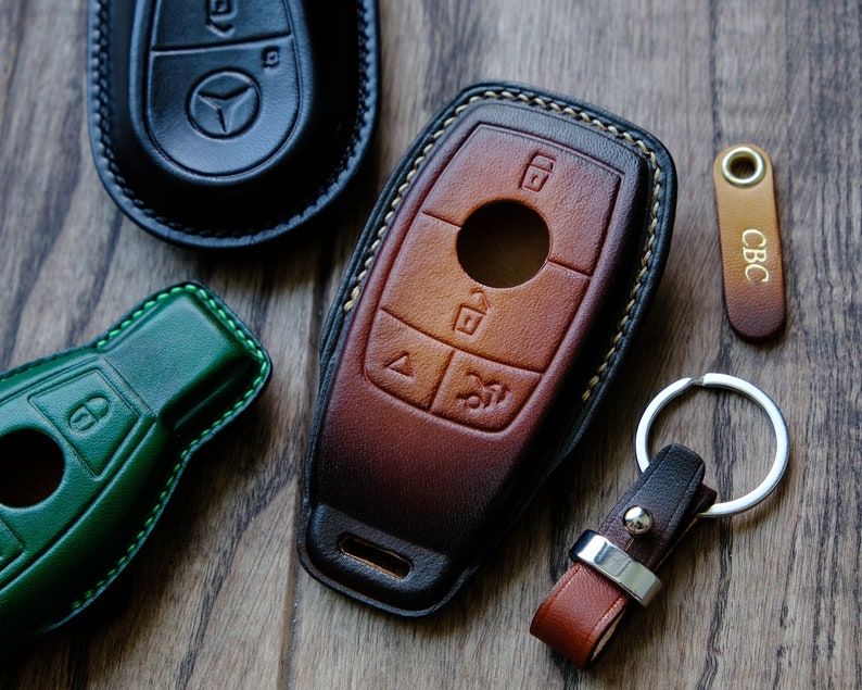 Bao da chìa khóa xe Mercedes mọi loại, vỏ chìa khóa da cho Mercedes CEGMRS SL, quà tặng cho nam giới, quà tặng Ngày của Cha, quà tặng cá nhân hóa.