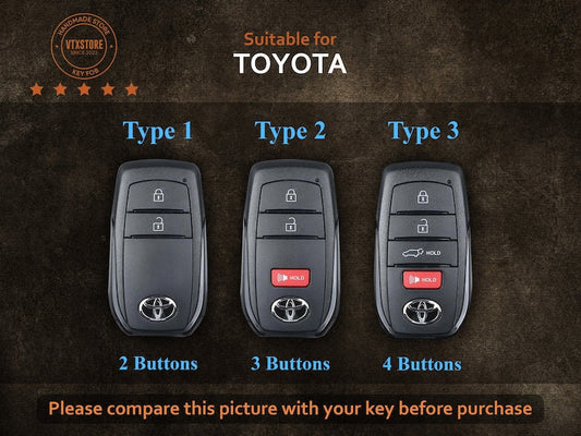 Bao da chìa khóa ô tô – cho Toyota – cá nhân hóa