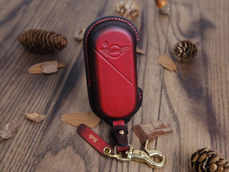 Bao da móc chìa khóa xe MINI Cooper 2025 2024, vỏ chìa khóa thủ công dành cho Mini Countryman Clubman Convertible Hatchback Paceman, quà tặng cho vợ.