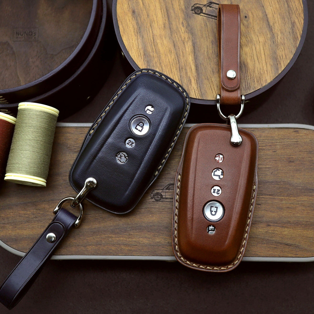 Bao da chìa khóa ô tô – da Buttero – cho Ford – thủ công