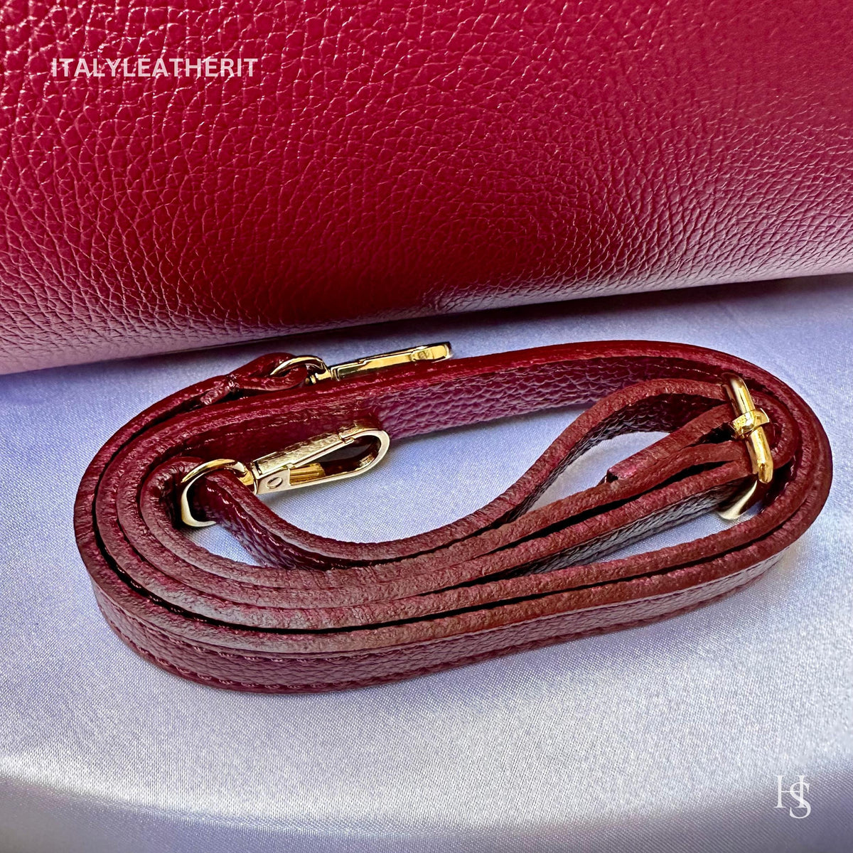 Túi tote da – dành cho nữ – Đỏ burgundy – thủ công