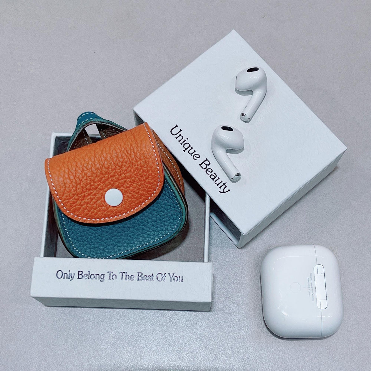 Túi xách da – da bò – cho AirPods – thủ công