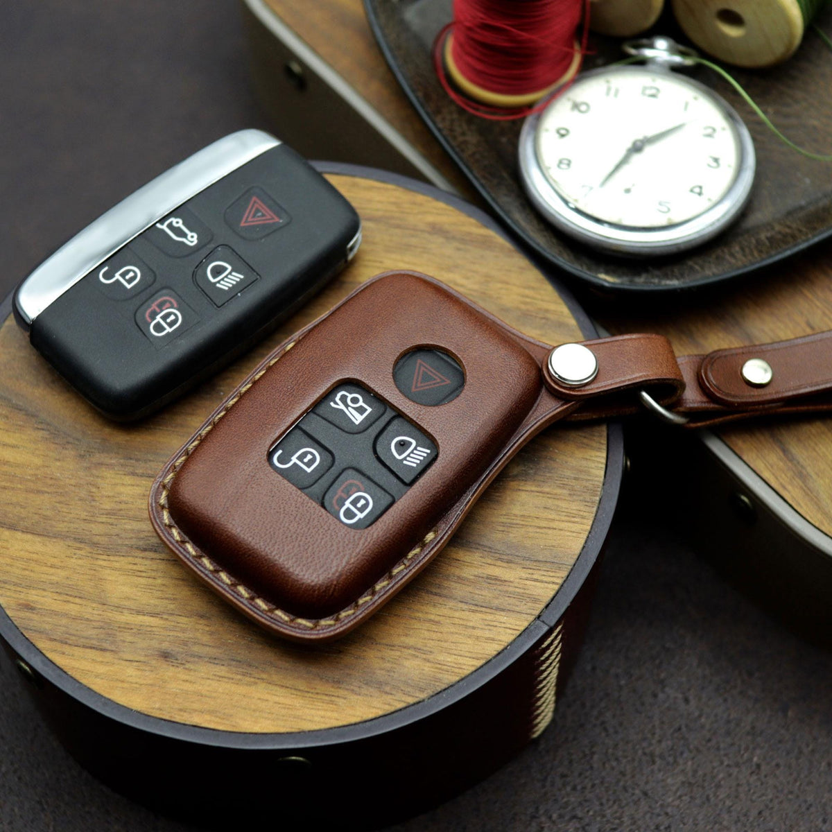 Bao da chìa khóa ô tô – cho Land Rover – thủ công