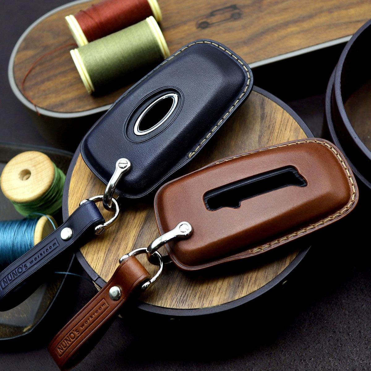 Bao da chìa khóa ô tô – da Buttero – cho Ford – thủ công