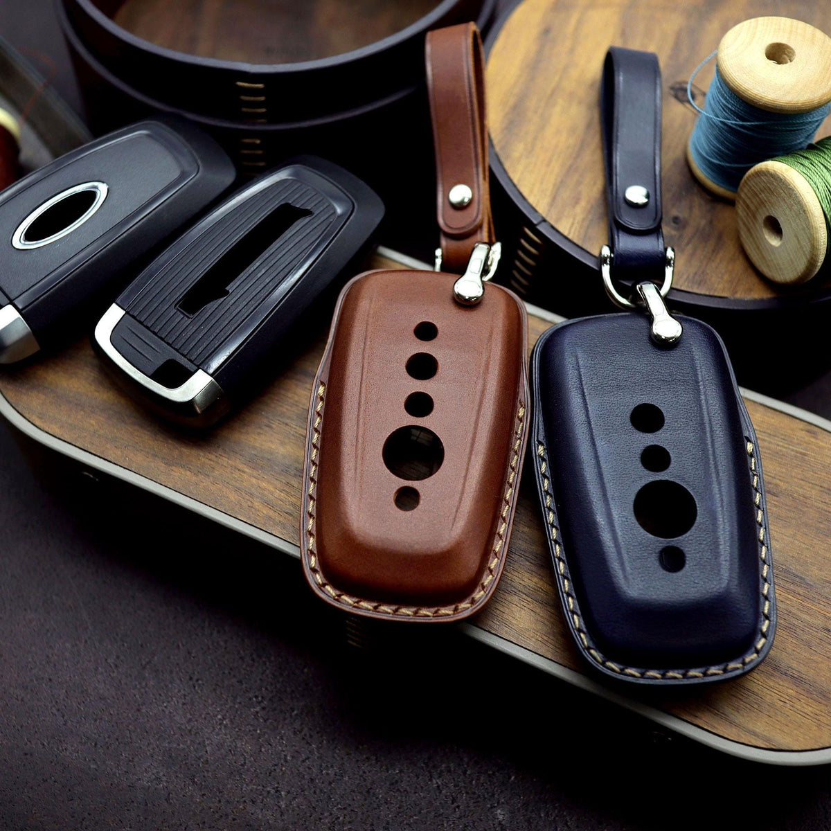 Bao da chìa khóa ô tô – da Buttero – cho Ford – thủ công
