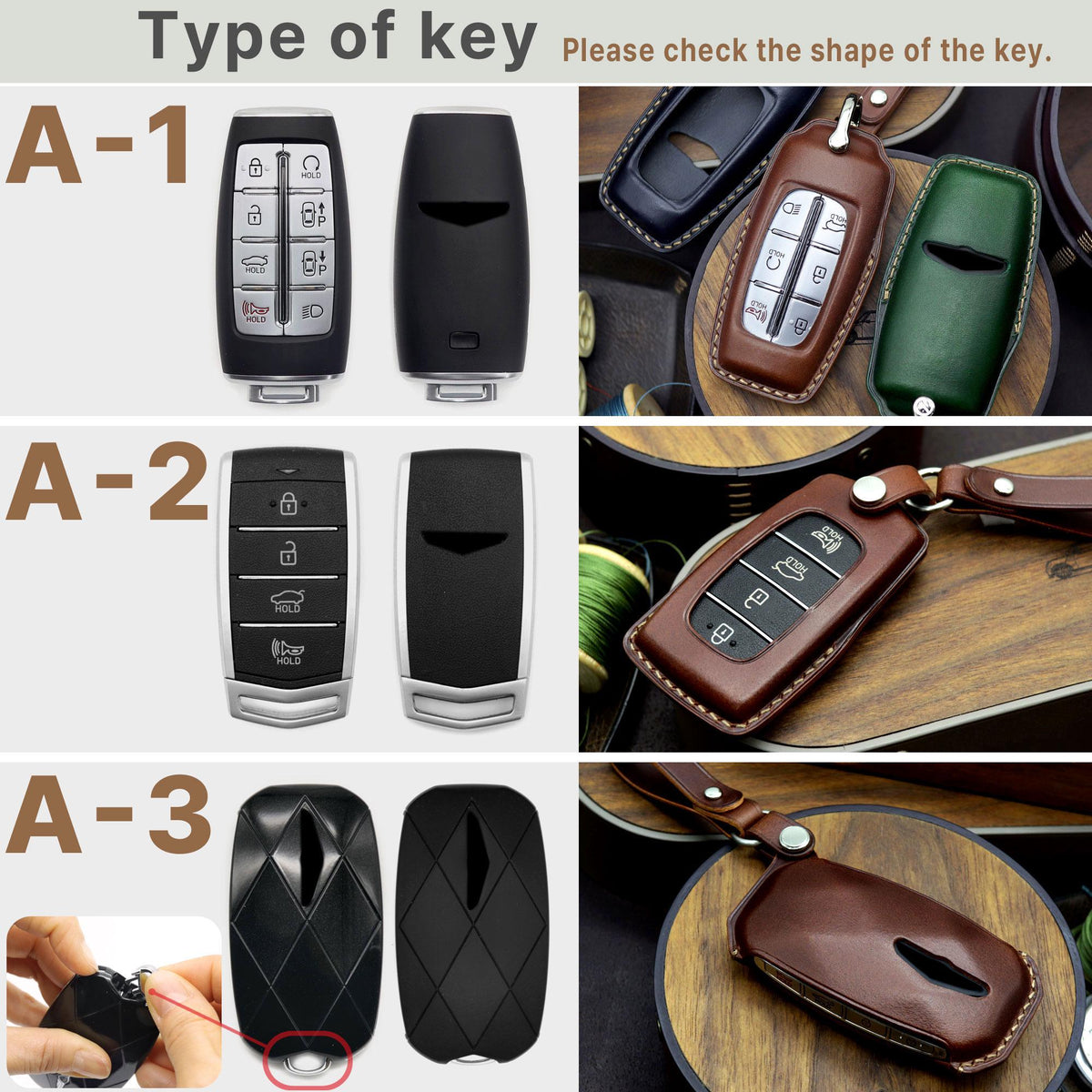 Bao da chìa khóa ô tô – cho Hyundai