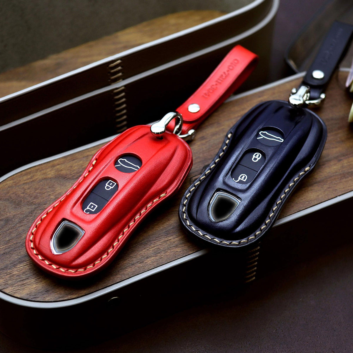 Bao da chìa khóa ô tô – cho Porsche – thủ công