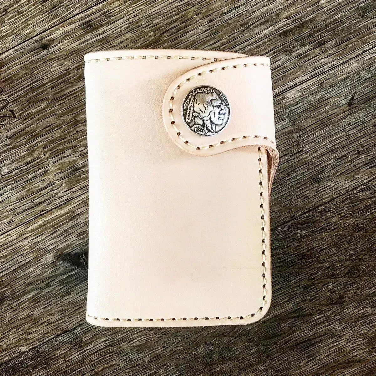 Ví cài dọc GALWAY: - Họa tiết đồng xu Buffalo Nickel
