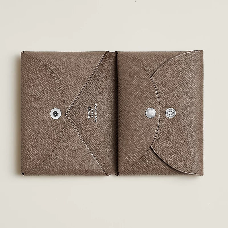 Ví đựng thẻ Calvi Duo Compact - da bê Epsom