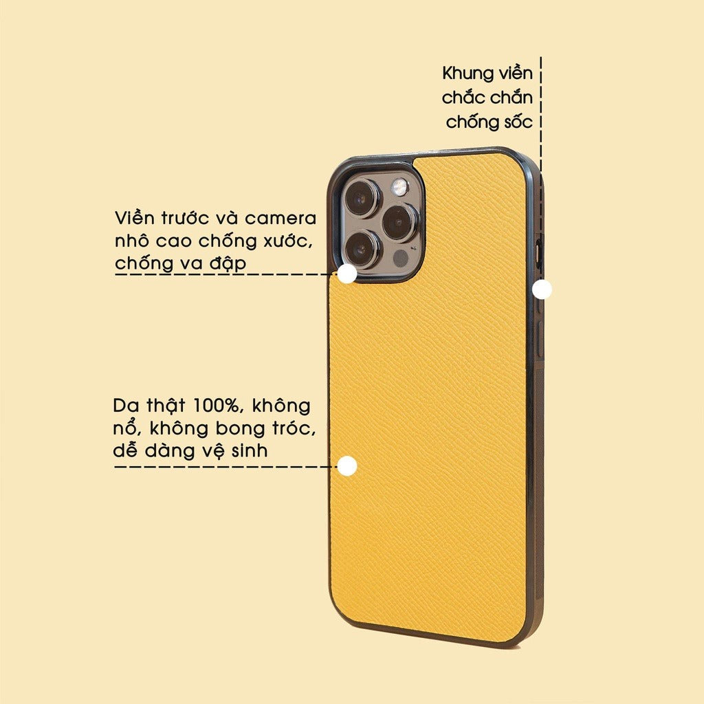 Ốp lưng iPhone bằng da Epsom cho iPhone Mix 3 màu