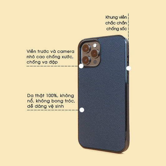 Ốp lưng iPhone bằng da Epsom cho iPhone Mix 3 màu