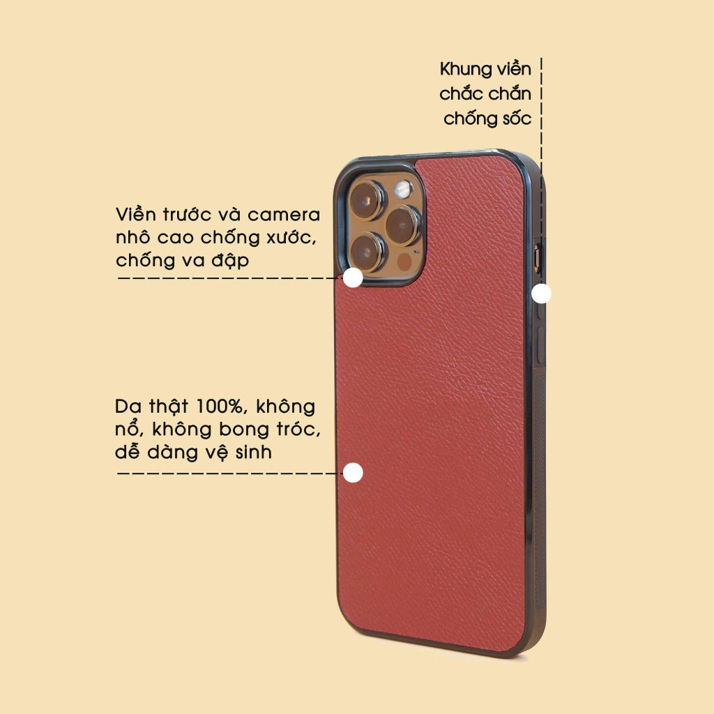 Ốp lưng iPhone bằng da Epsom cho iPhone Mix 3 màu