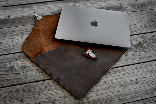 Bao đựng MacBook Pro/Air - Da CrazyHorse màu nâu