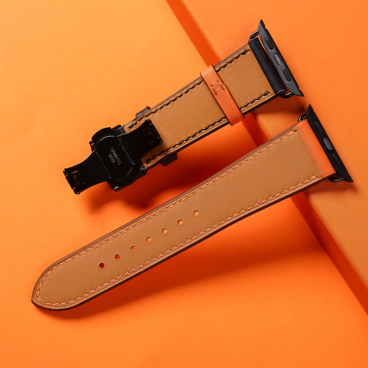Dây Apple Watch – da Swift – Đen – cá nhân hóa, thủ công