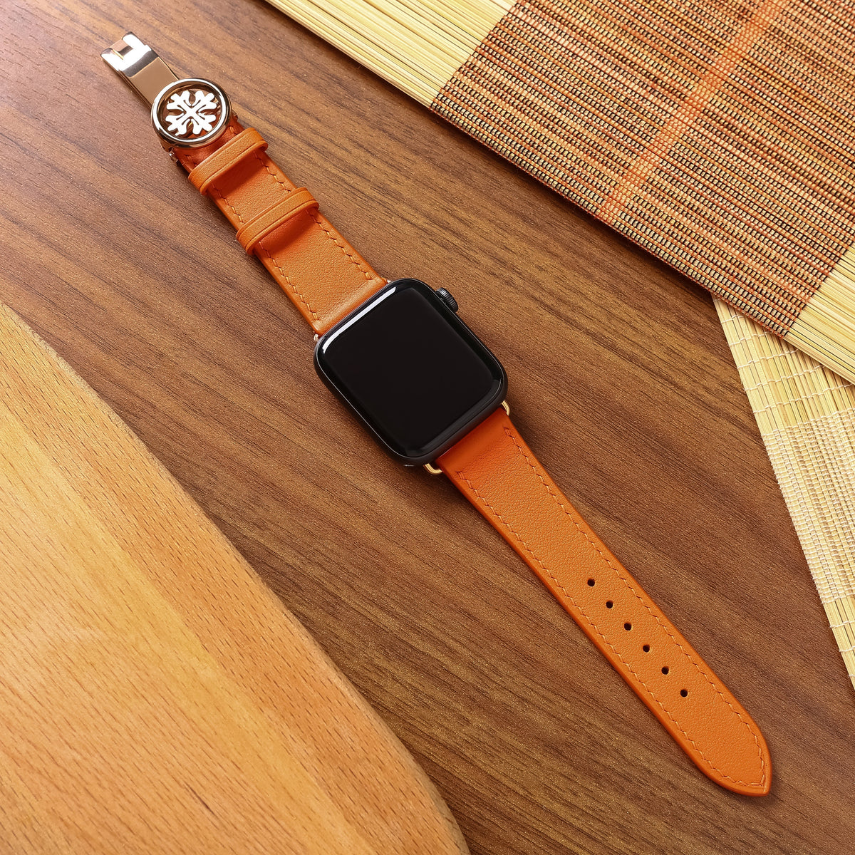 Dây đeo đồng hồ Swift bằng da dành cho Apple Watch, đồng hồ cơ SW2203