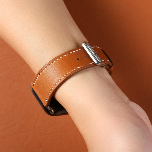 Dây đeo BA09.50 bằng da thật thủ công dành cho Apple Watch và các loại đồng hồ truyền thống.