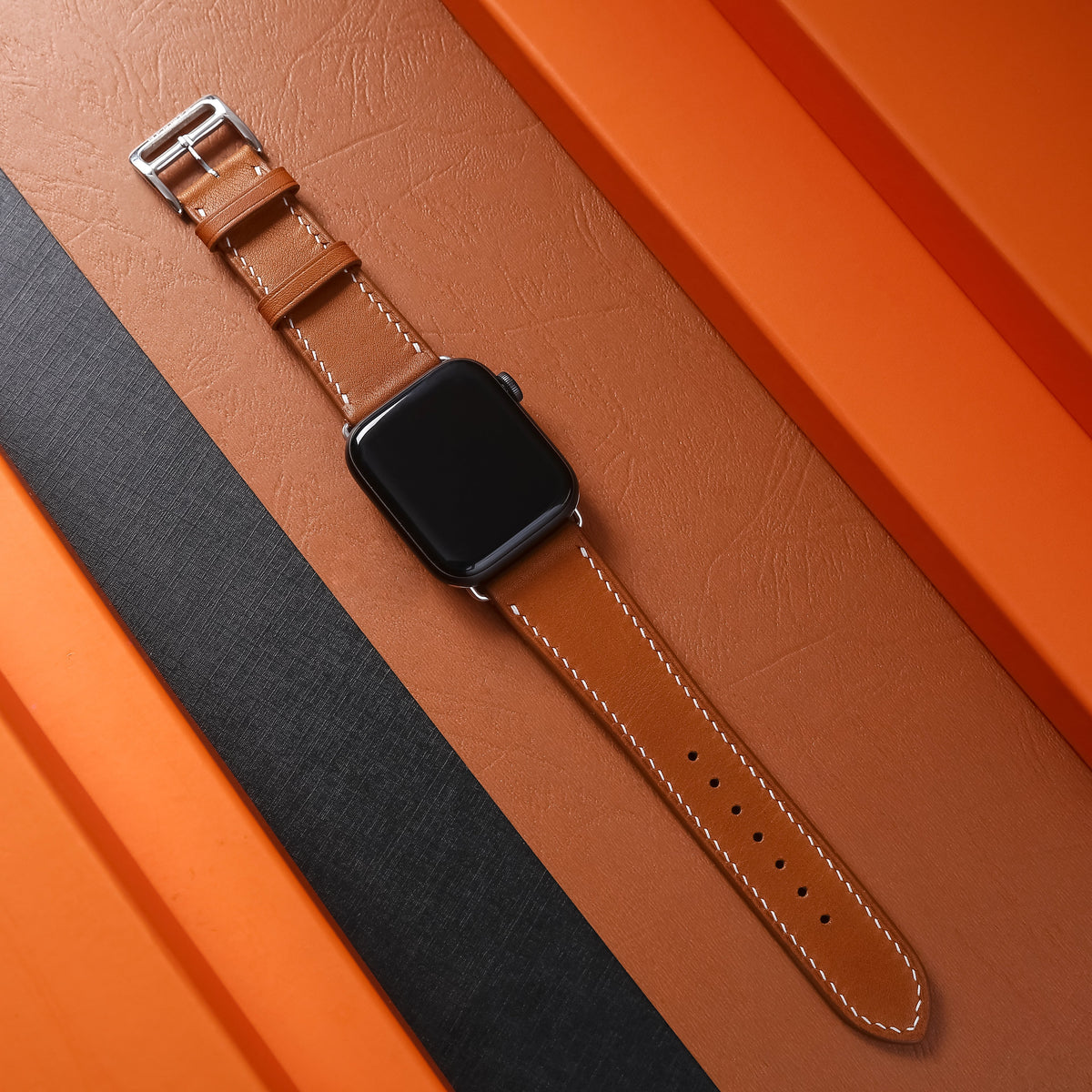 Dây đeo BA09.50 bằng da thật thủ công dành cho Apple Watch và các loại đồng hồ truyền thống.
