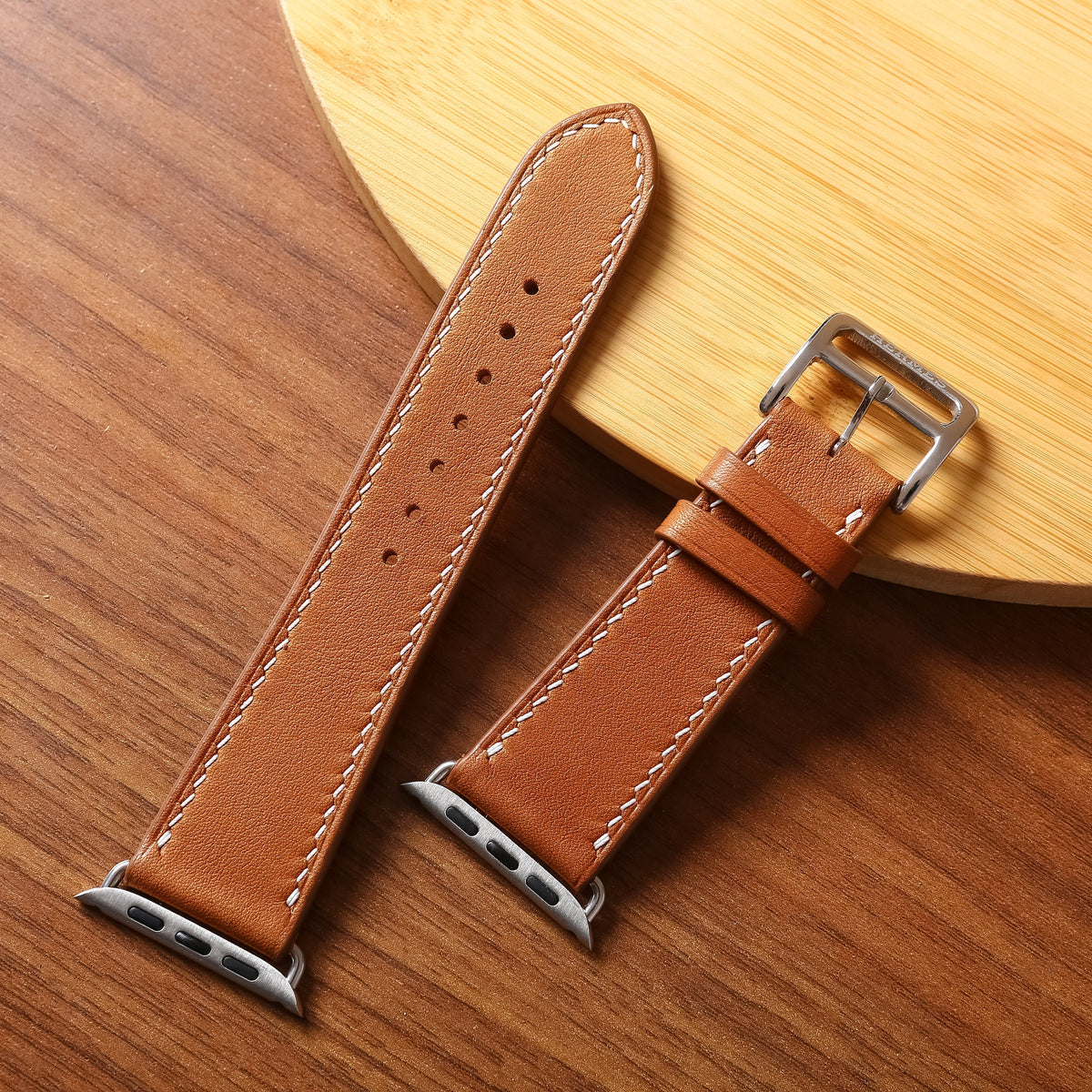 Dây đeo BA09.50 bằng da thật thủ công dành cho Apple Watch và các loại đồng hồ truyền thống.