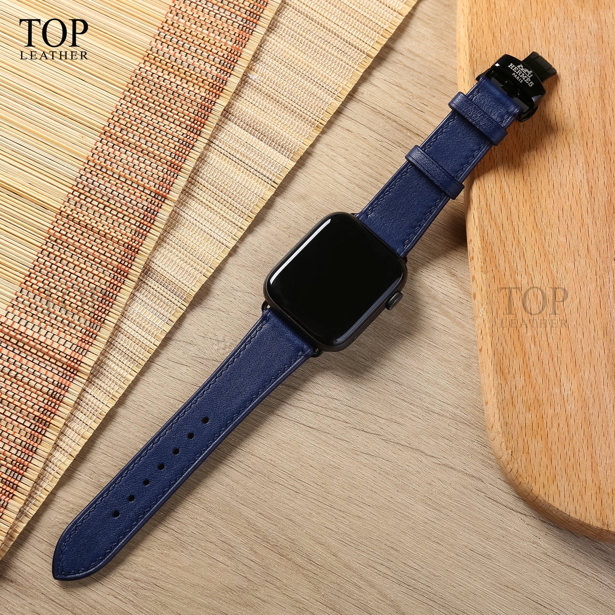 Dây đeo đồng hồ Swift bằng da dành cho Apple Watch, đồng hồ cơ SW2201